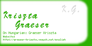 kriszta graeser business card